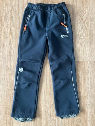 Zateplené softshell kalhoty - wolf, vel. 116, wolf,116