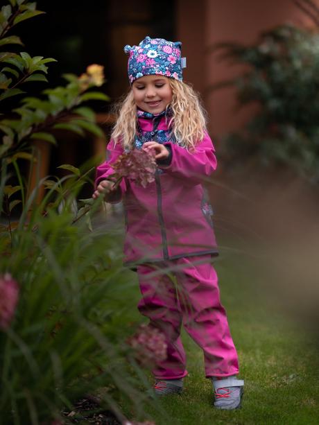 Softshellová bunda unuo kytičkovaná s fleecem, unuo,110 / 116