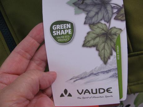 Softshellová khaki bunda s kapucí vaude, 140