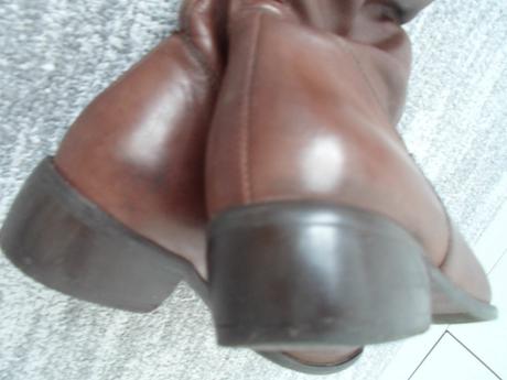 Hnědé kožené boty kozačky lasocki, lasocki,39