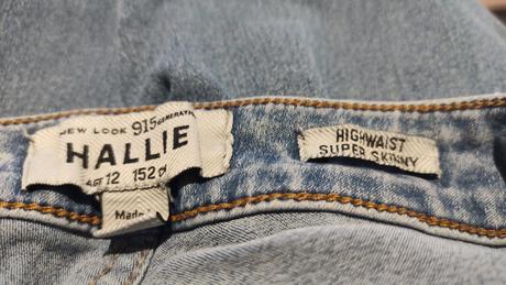 Skinny dívčí rifle vel.152, new look,152