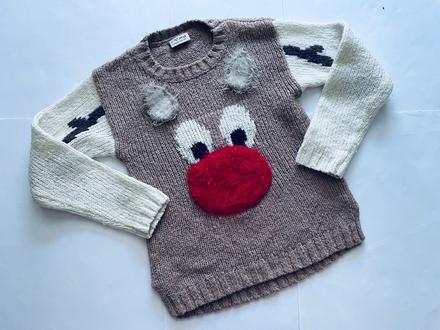 Svetr next - v.9 let sv.hnědý /krémový, 134