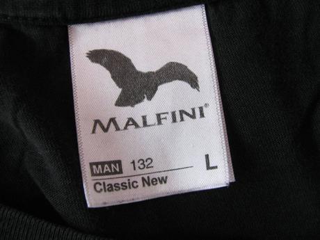 Černé bavlněné chlapecké tričko s nápisem -malfini, l