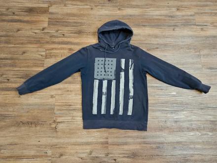 Tmavě modrá mikina fishbone m slim fit s kapucí, fishbone,m