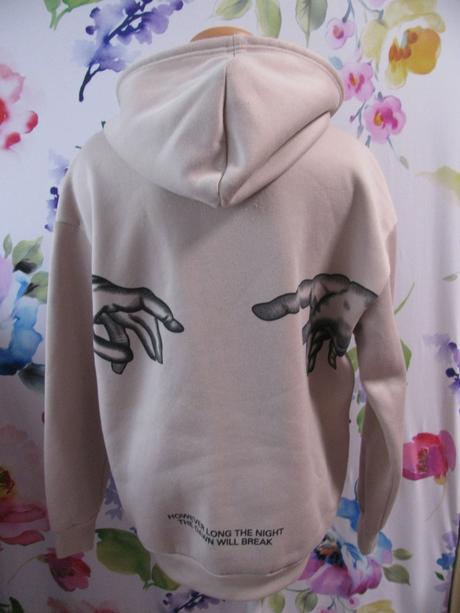 Béžová mikina s kapucí / unisex, m