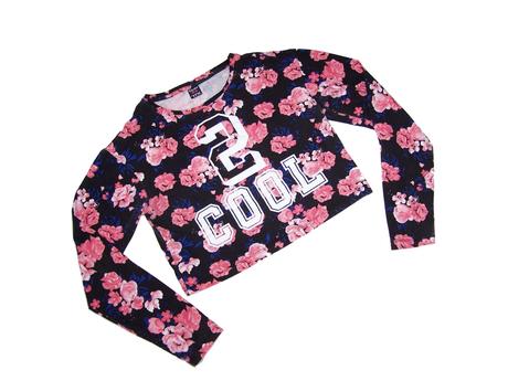 Dívčí crop triko/mikina y.f.k. vel.158/164, 158