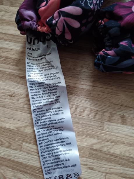 Nové zimní palcové rukavice unuo snow květiny vel., unuo,l