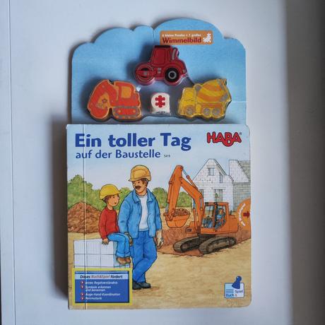 Dětská kniha, bagry, náklaďáky, stavba,