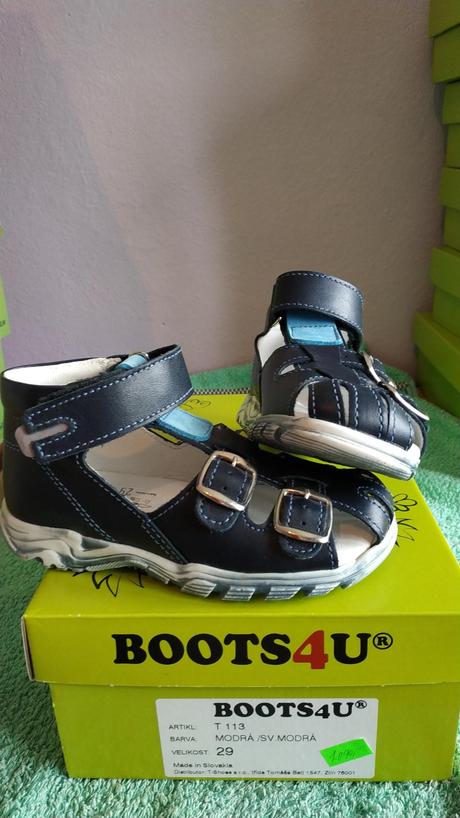 Sandálky essi boots kvalitní kožené kluk, 28 / 29