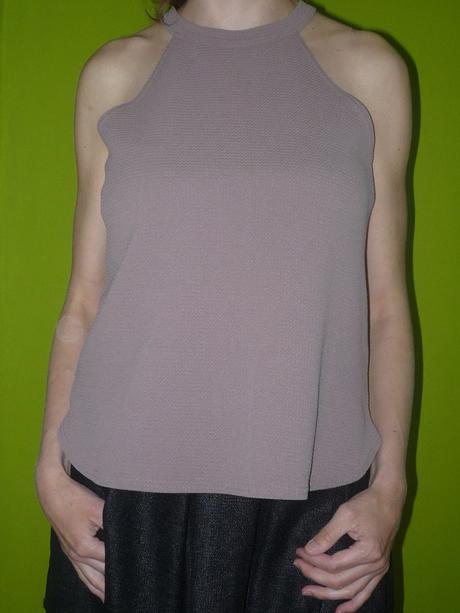 Světle čokoládový crop top, l