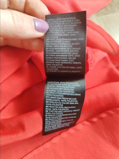 Halenka l xl 40 42 červená, h&m,l