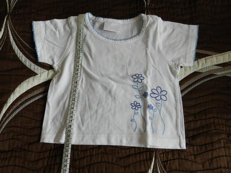 Tričko krátký rukáv s kytkami, 86