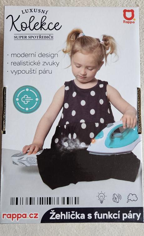 Dětská žehlička s funkcí páry rappa - nová, 