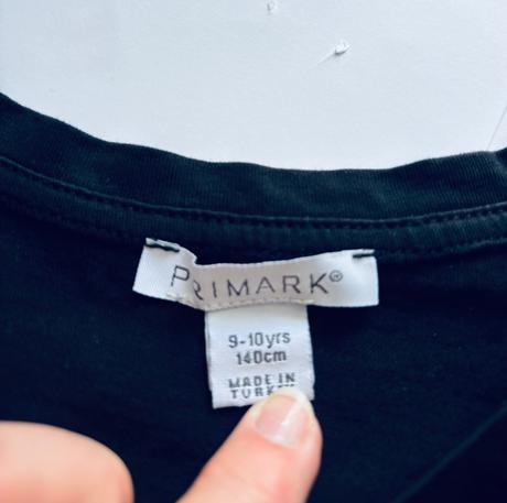 Triko crop top s flitri - v.9/10 let, primark,140