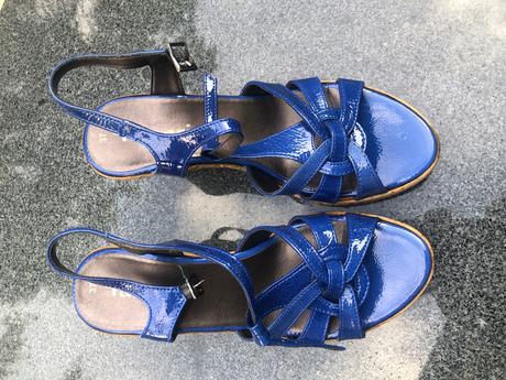 Tamaris modre sandaly na klinu 37, tamaris,37