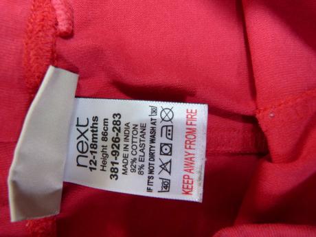 Červené legíny vel. 86, next,86