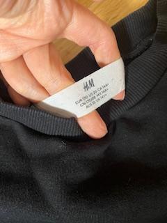 Černá mikina, h&m,164