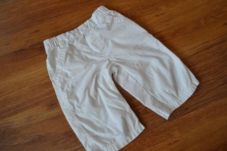 Sněhobílé plátěné kraťasy 3/4, c&a,110