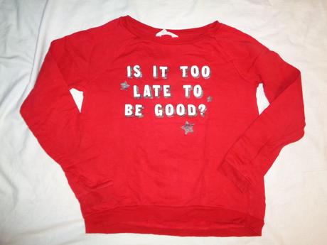 Super červená mikina s nápisem 158/164, h&m,158