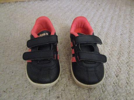 Oranžovočerné tenisky adidas, č. 21, stélka 12,5cm, adidas,21