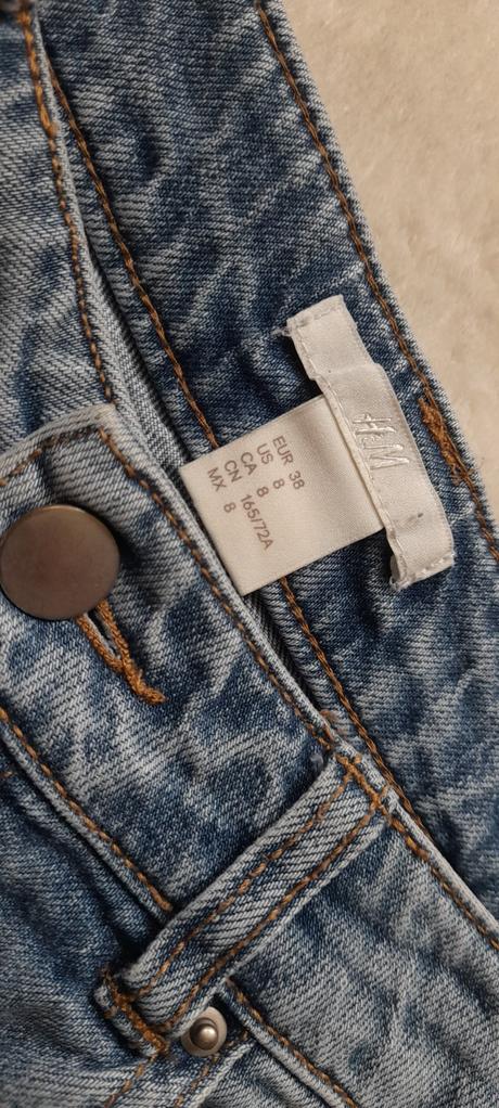 H&m džínové šortky s vysokým pasem, h&m,38