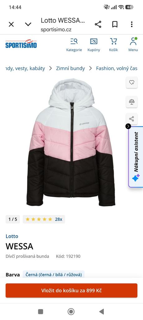 Prošívaná bunda lotto,vel.140/146, lotto,146