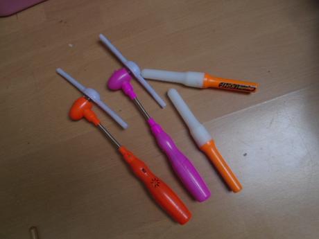 Blikací hrací 3 ks neon větrník tužka,