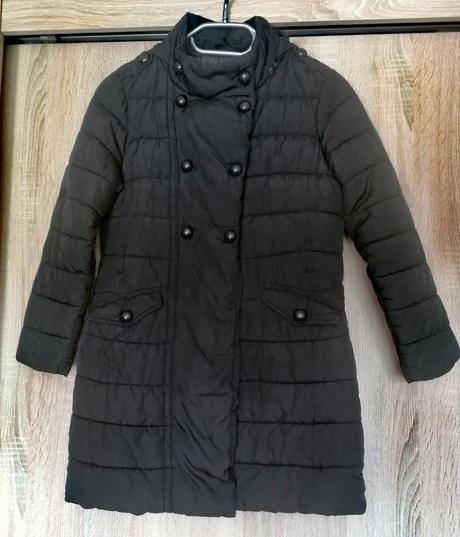 Černý prošívaný kabát next vel 140, next,140