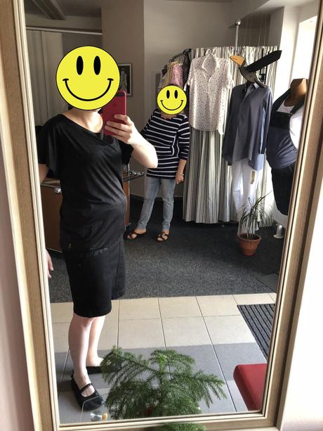 Nová černá těhotenská halenka, s