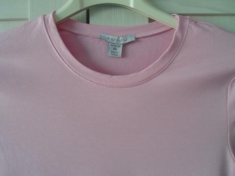 Růžové tričko triko krátký rukáv, amisu,xs