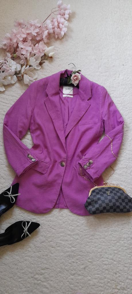 Pull&bear letní purpurové sako, pull&bear,s