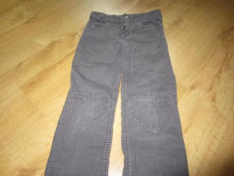 Srdíčkové manžestráky, h&m,122