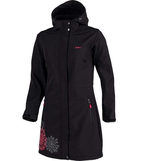 Dámský softshellový kabát černý s kapucí vel. xl, xl