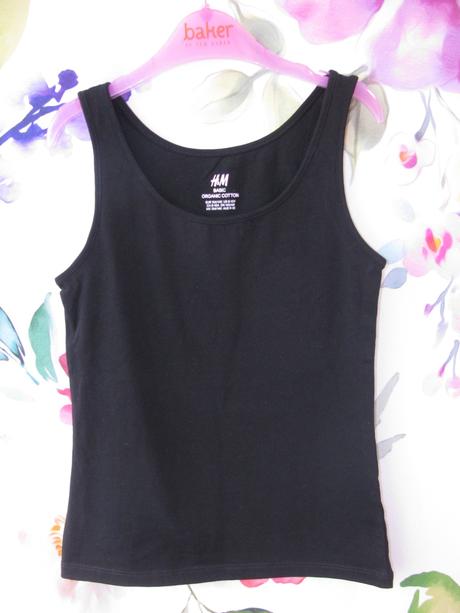 Elastické černé letní tričko h&m, h&m,140