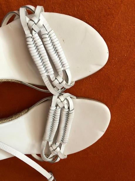 Zara bile sandaly na klinu 38 kozene, zara,38