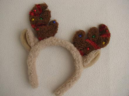 Vánoční nová čelenka do vlasů-sobí parůžky, 