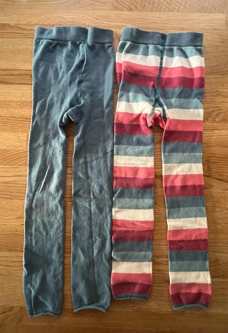 2 pack punčocháče & legíny tcm vel. 122/128, h&m,122