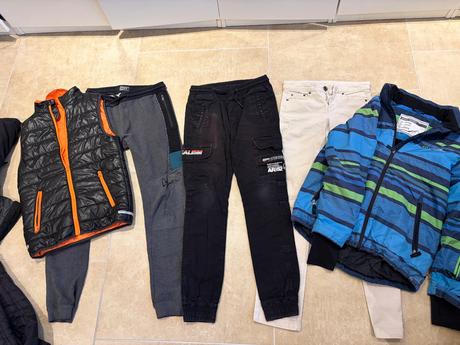 Set pro kluka 164 - 3 kalhoty+bunda+vesta, 158–170