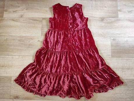 Červené šaty, h&m,128