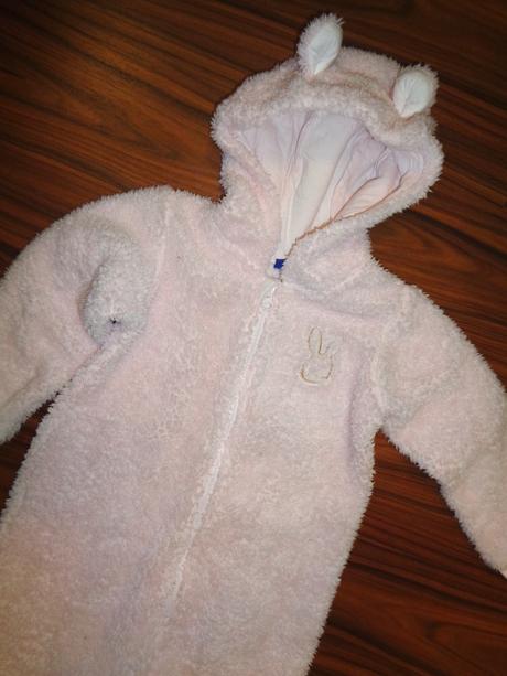 Měkoučký růžový chlupatkový overal 98 -104, lupilu,98
