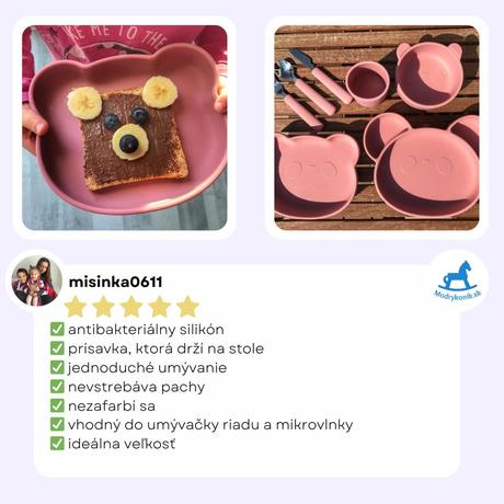 Jídelní silikonová sada panda, 
