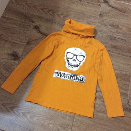 Bavlněné tričko/rolák s překlápěcími flitry, dopodopo,128