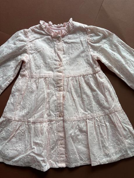 Ob/ šaty růžové s madeirou- v.18/24 měsíců, primark,92