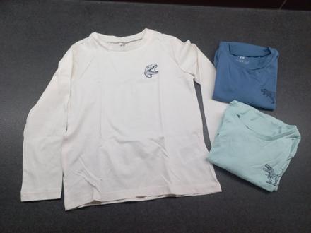 Set třiček s dlouhým rukávem, h&m,110