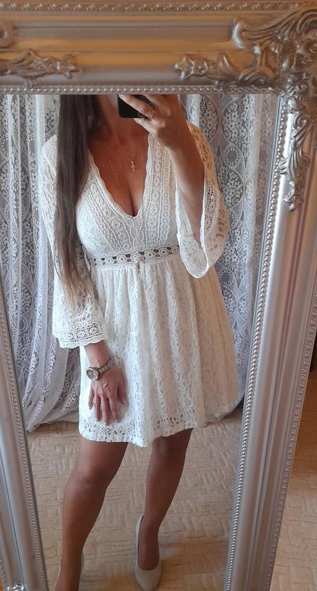 Lilie rose krajkové boho šaty, m