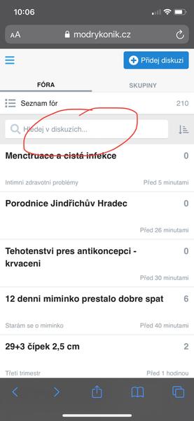 Jak hledat v diskuzích, když nechci zakládat nové téma?