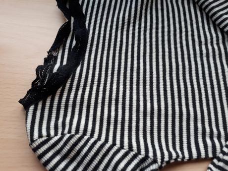 Pruhované vroubkované tričko pdl, pompdelux,104