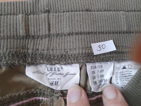 Třičtvrťáky, ham , vel 128, h&m,128