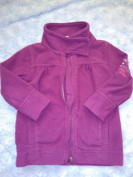 Fialová mikina fleece s kočkou vel.92, kiki&koko,92