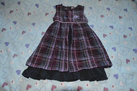 Luxusní bavlněné kostkaté šaty, vel. 104-128, 122